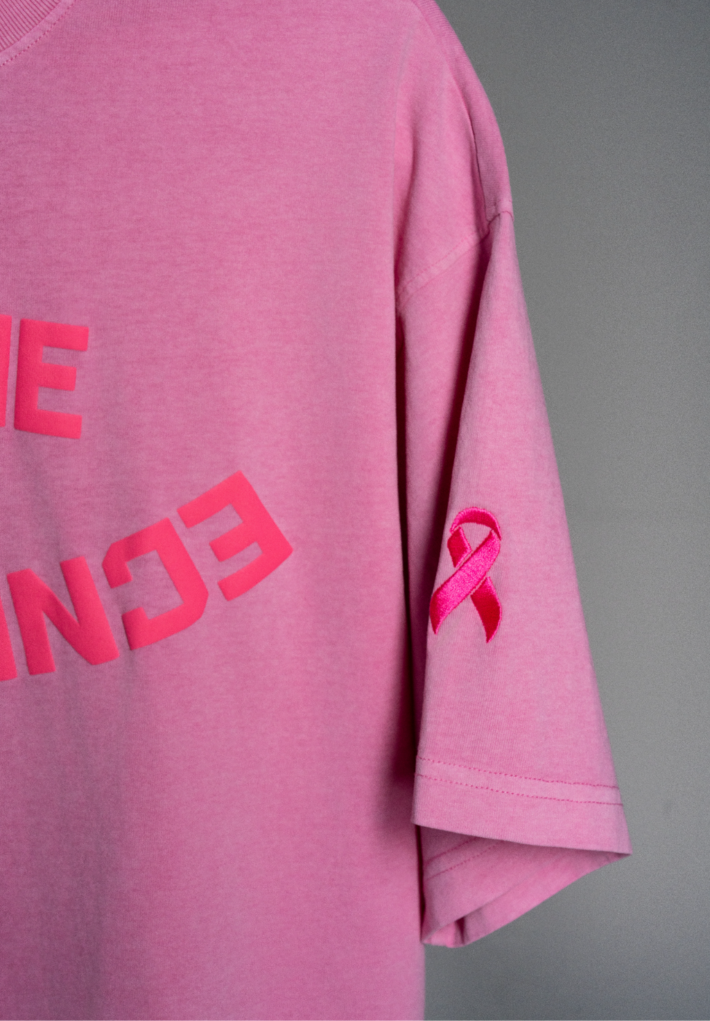 BREAST CANCER AWARENESS "BE THE DIFFERENCE" ACID WASH T-SHIRT