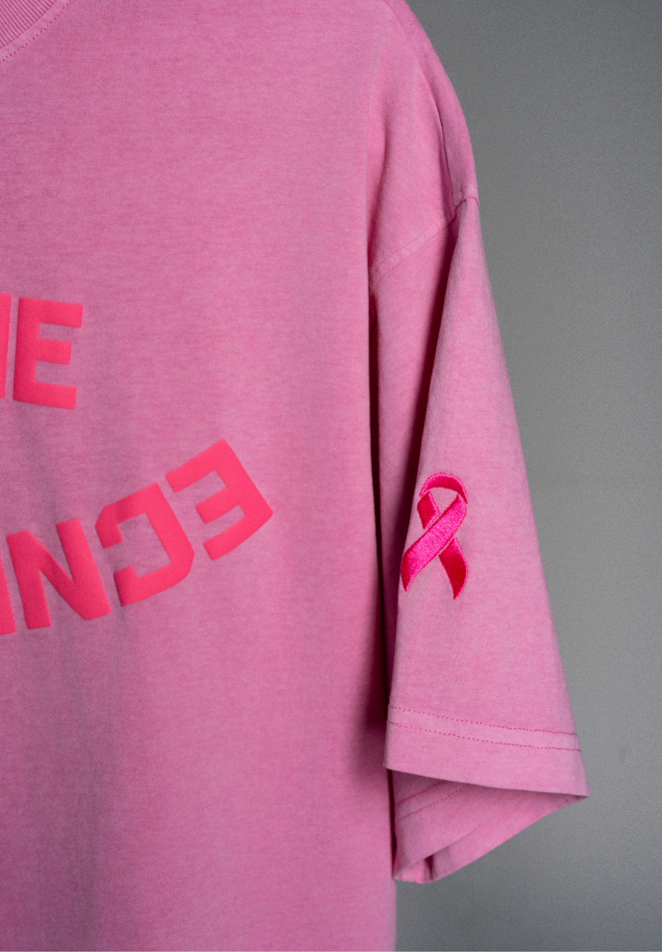 BREAST CANCER AWARENESS "BE THE DIFFERENCE" ACID WASH T-SHIRT
