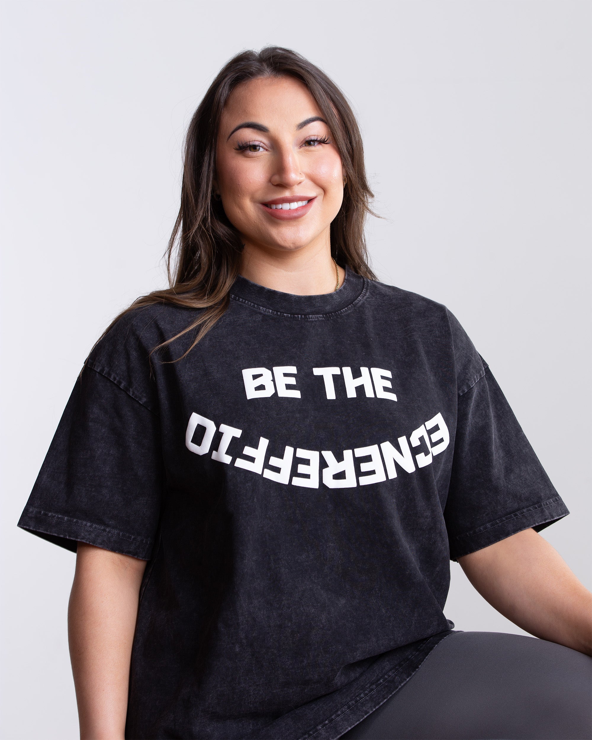 "BE THE DIFFERENCE" ACID WASH T-SHIRT