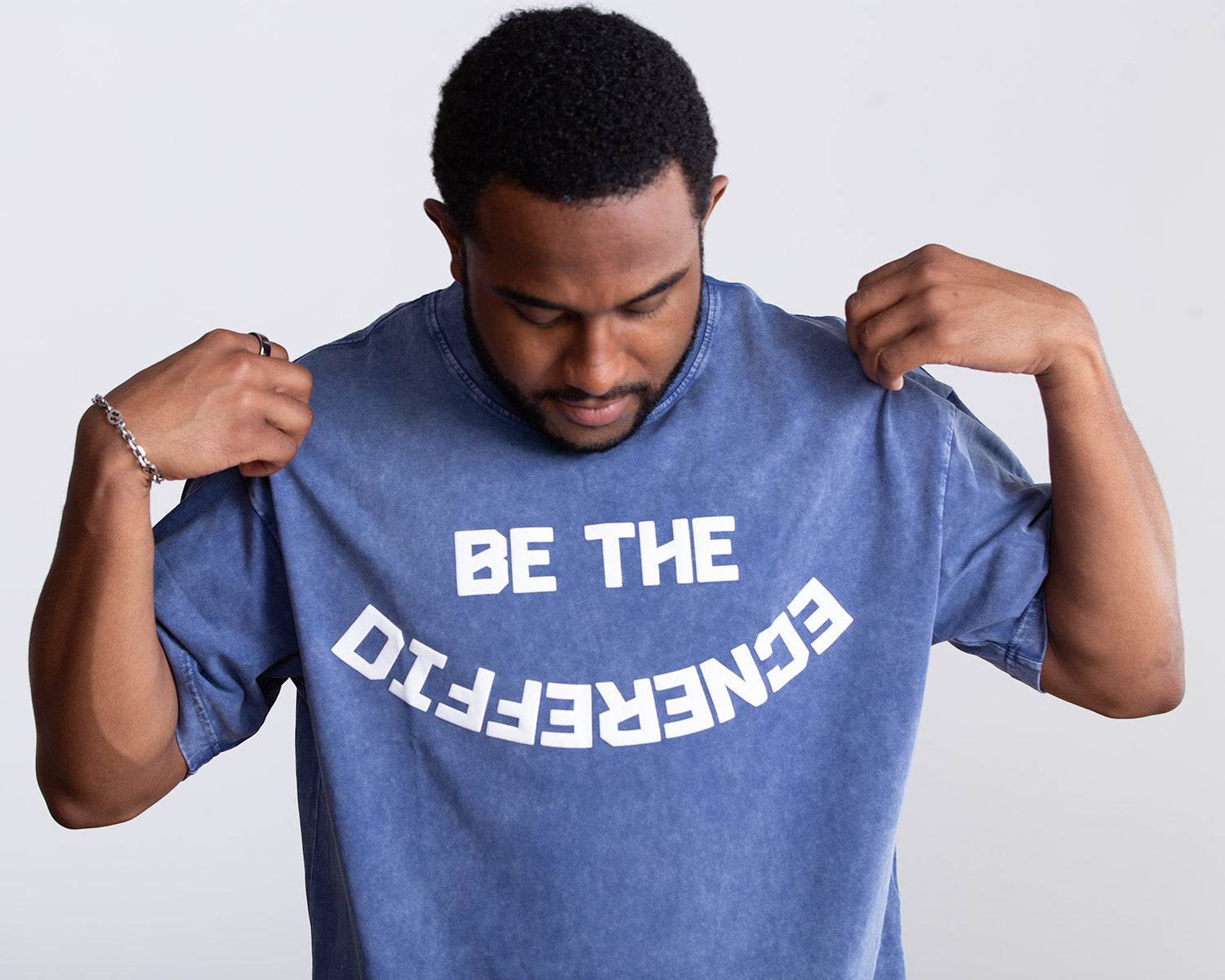 "BE THE DIFFERENCE" ACID WASH T-SHIRT